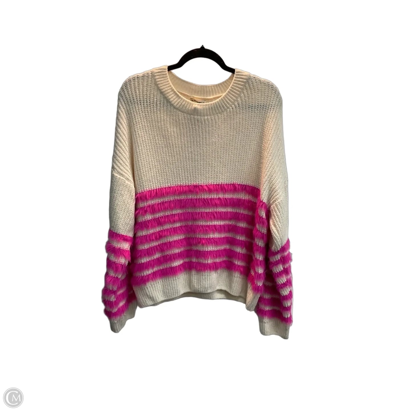 Sweater By Eesome In Pink & White, Size: M