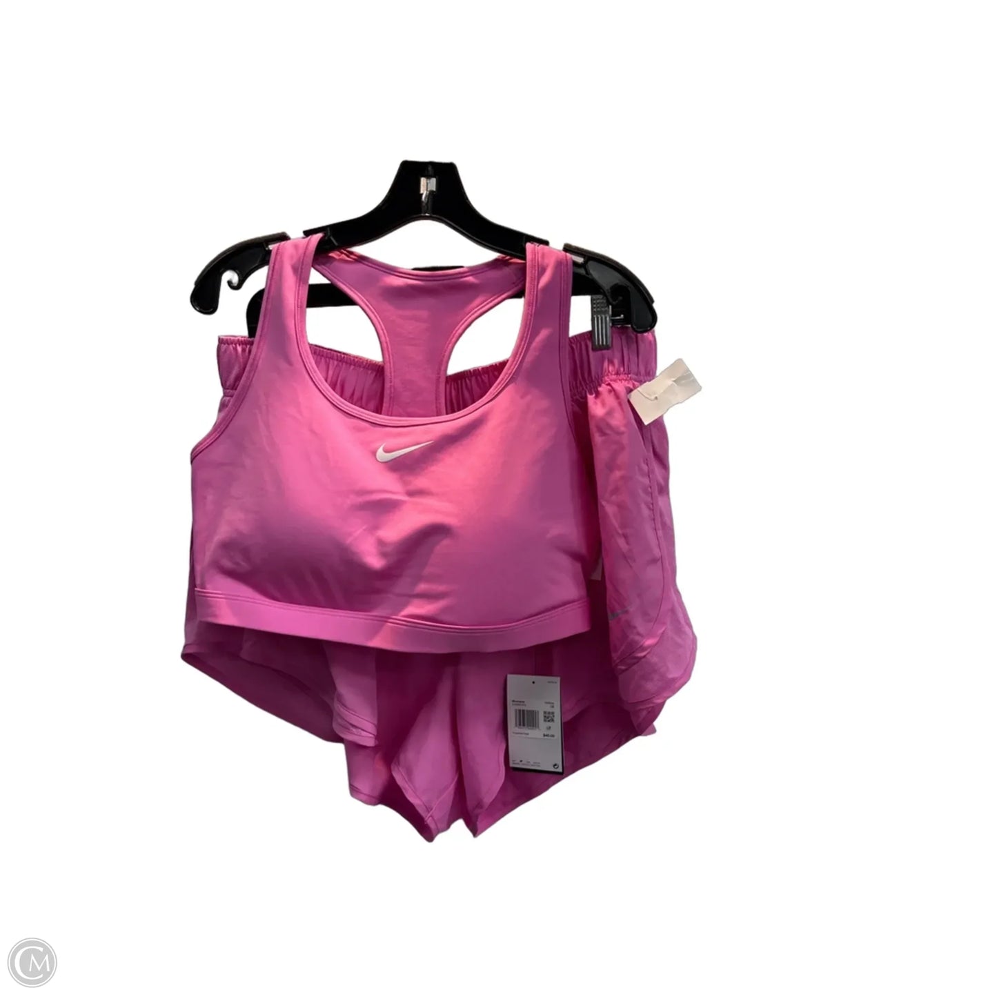 Athletic Shorts 2pc By Nike In Pink, Size: 1x