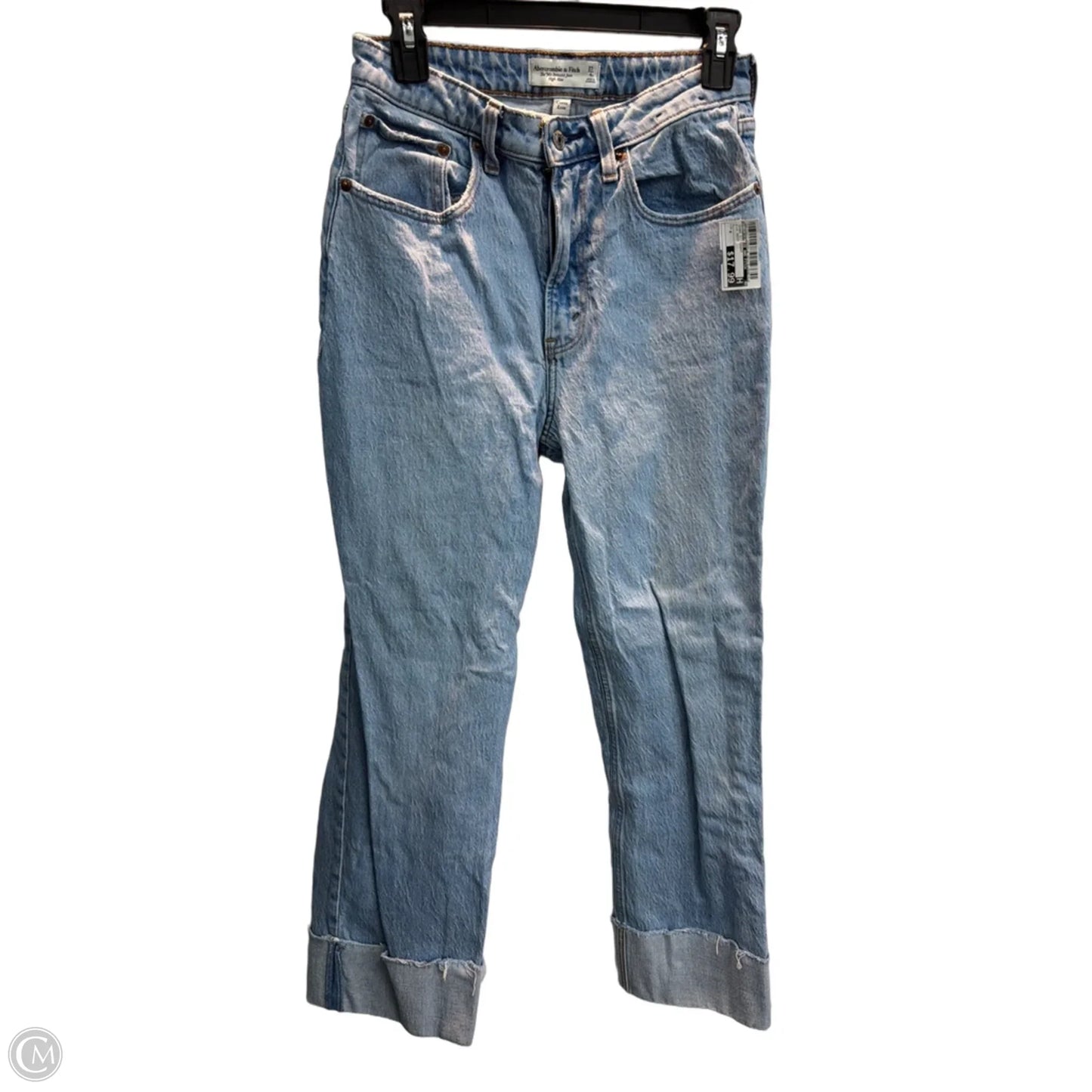 Jeans Straight By Abercrombie And Fitch In Blue Denim, Size: 4