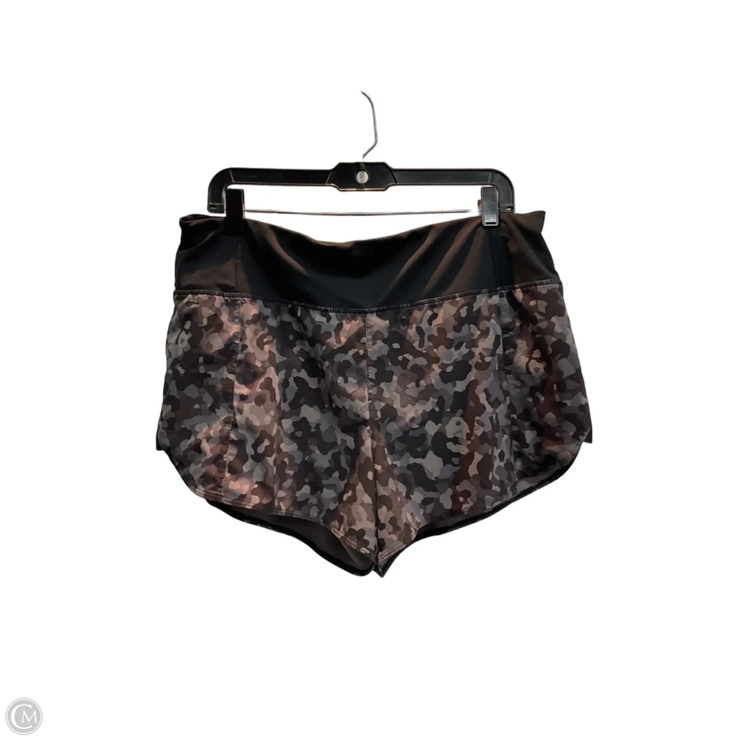 Athletic Shorts By Athlefit In Camouflage Print, Size: L