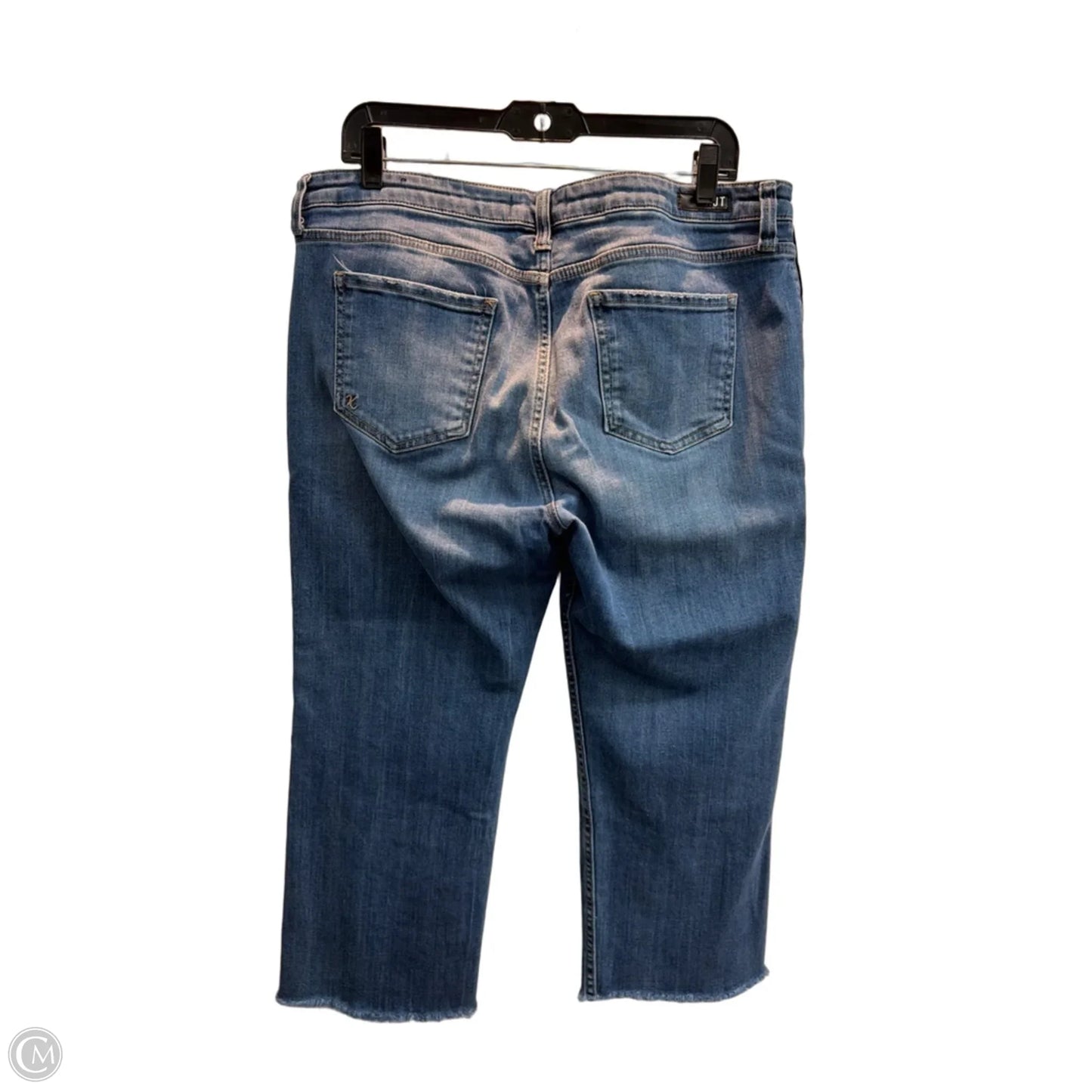 Jeans Cropped By Kut In Blue Denim, Size: 12