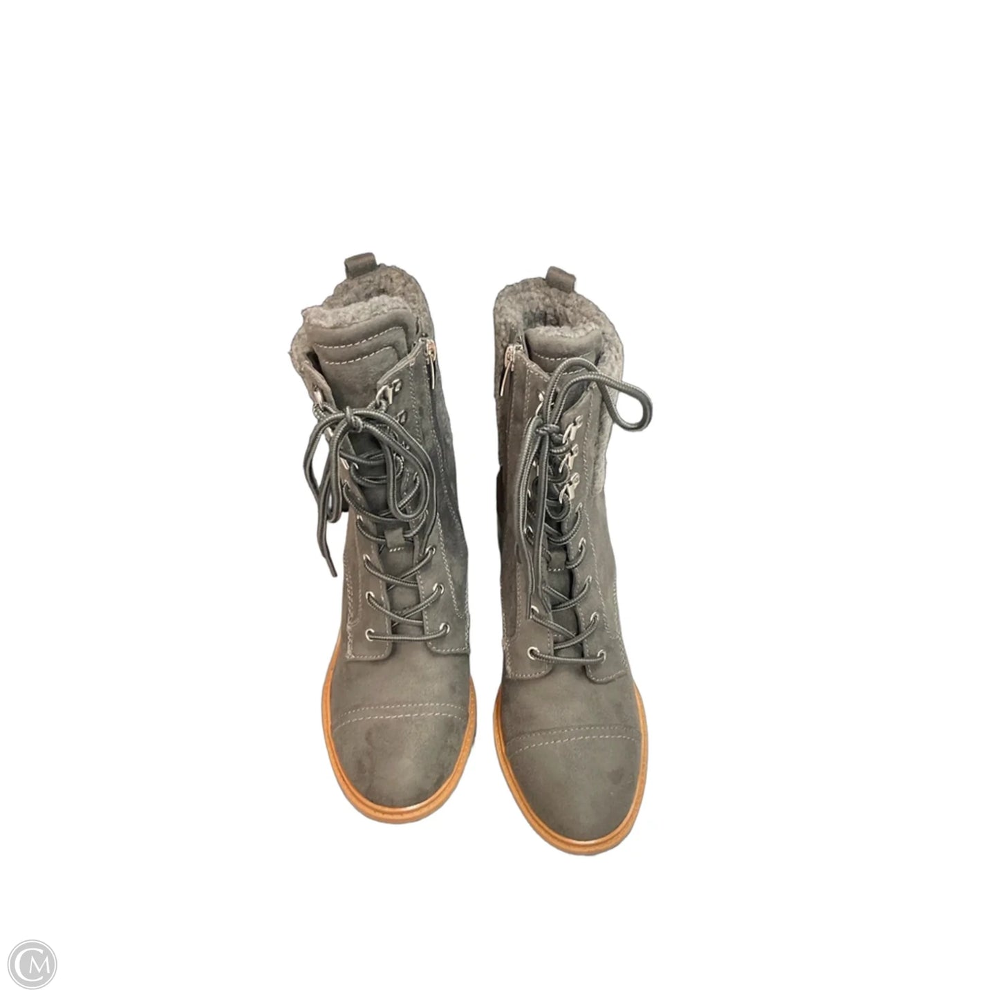 Boots Ankle Heels By Nine West In Grey, Size: 9