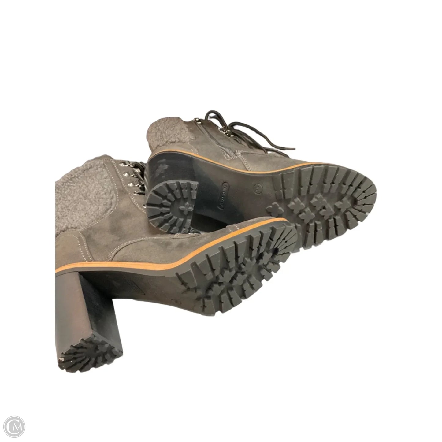 Boots Ankle Heels By Nine West In Grey, Size: 9