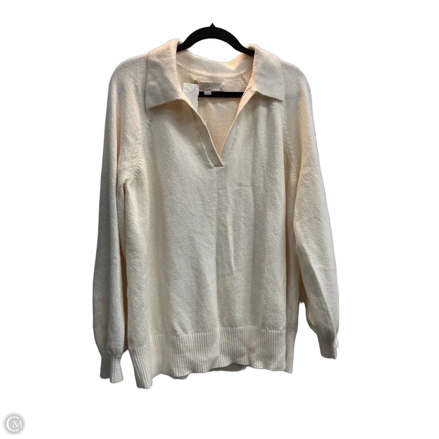 Sweater By Loft In Cream, Size: Xl