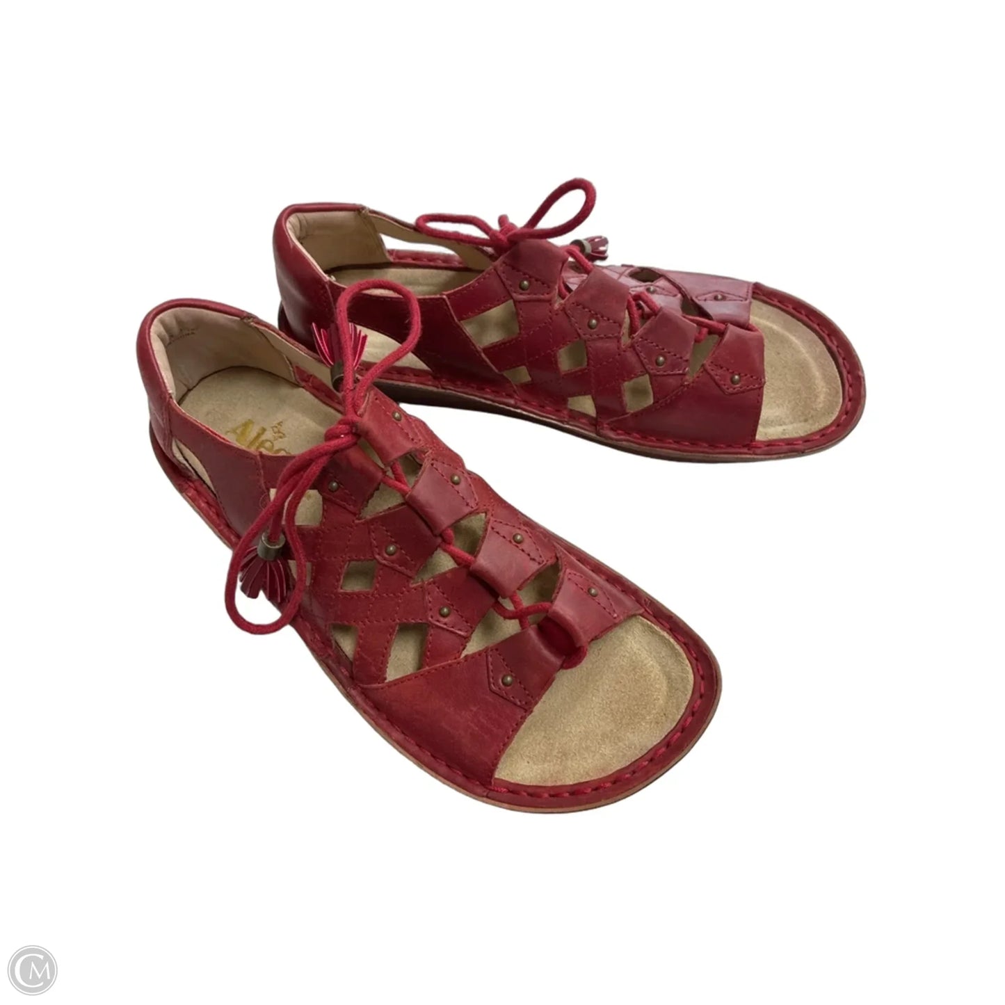 Sandals Heels Platform By Alegria In Red, Size: 7