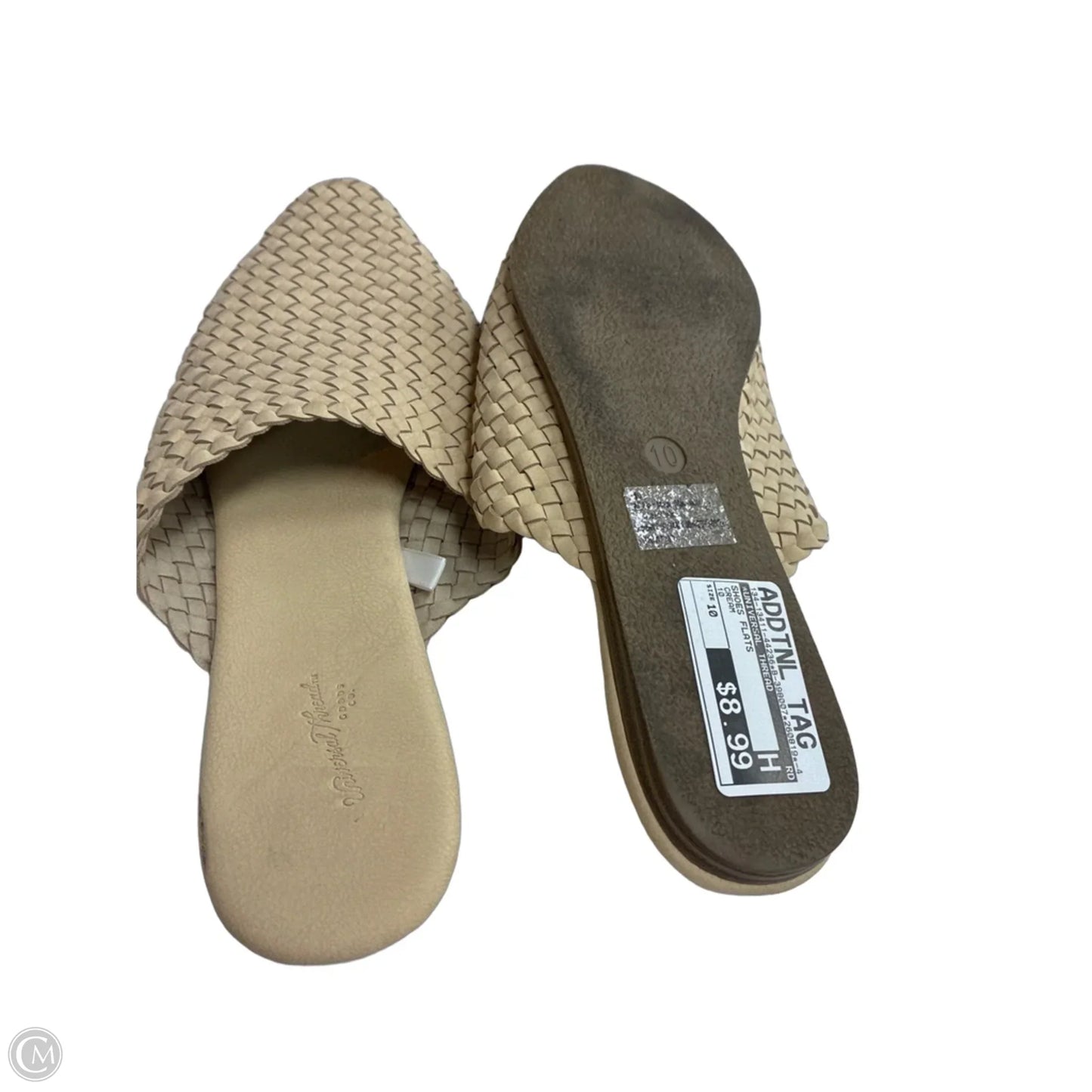 Shoes Flats By Universal Thread In Cream, Size: 10