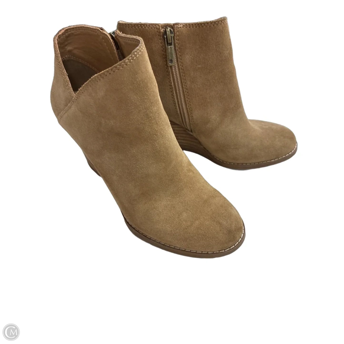 Boots Ankle Heels By Lucky Brand In Tan, Size: 7