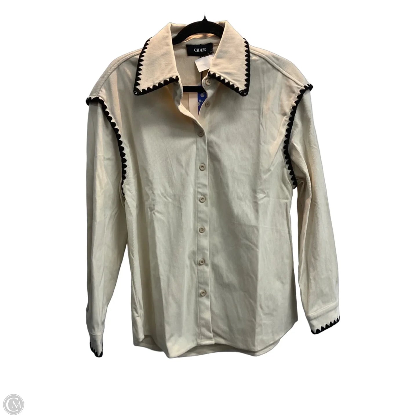 Top Long Sleeve By Cider In Cream, Size: Xs