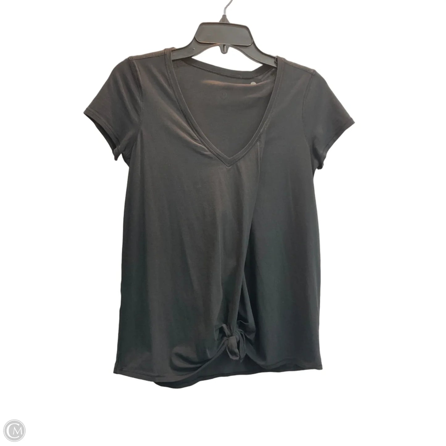 Athletic Top Short Sleeve By Lululemon In Black, Size: S