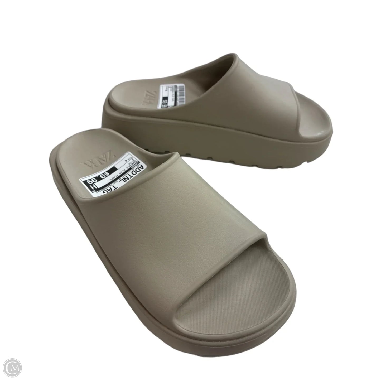 Sandals Flip Flops By Zara In Beige, Size: 8