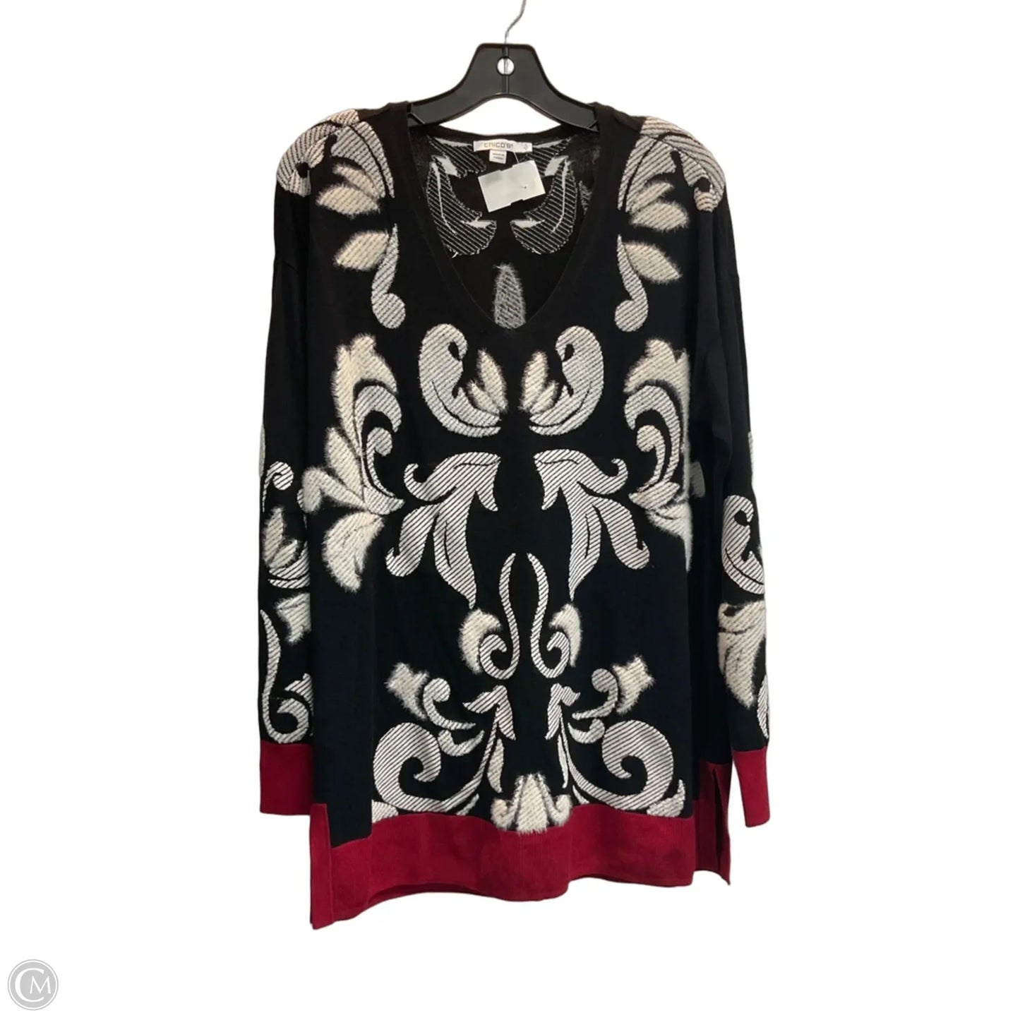Sweater By Chicos In Black, Size: M
