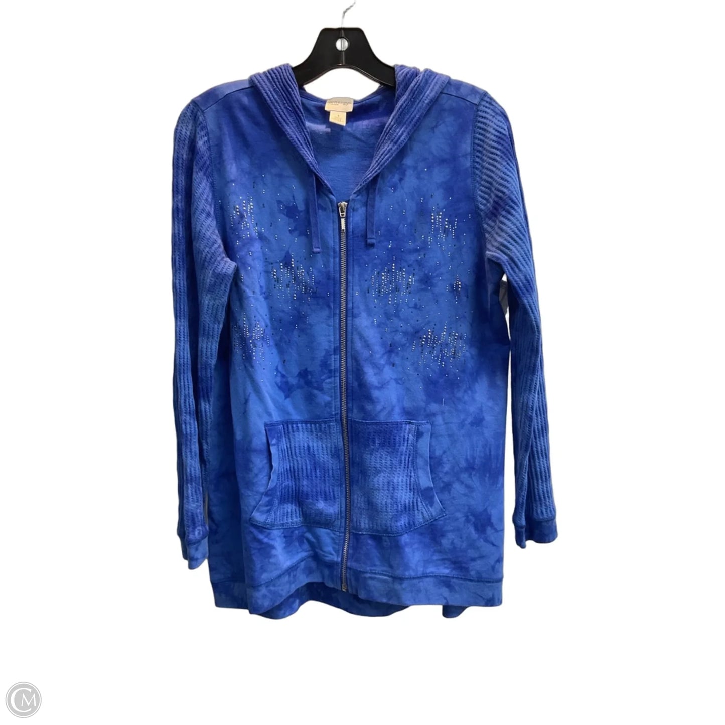 Jacket Shirt By Zenergy By Chicos In Blue, Size: M