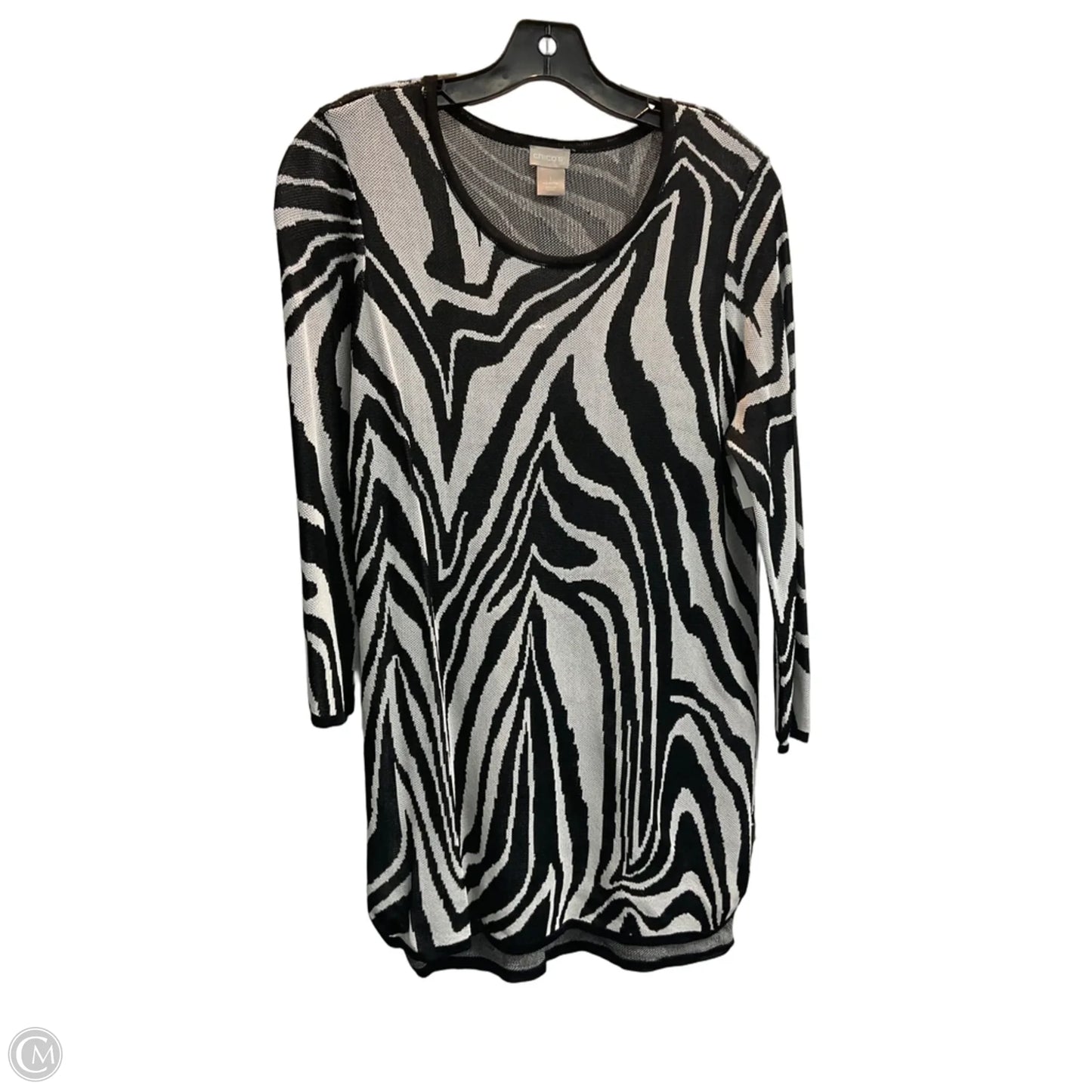 Tunic 3/4 Sleeve By Cl By Chinese Laundry In Zebra Print, Size: 0