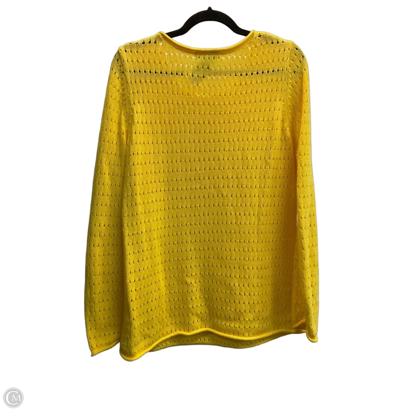 Sweater By Liz Claiborne In Yellow, Size: L