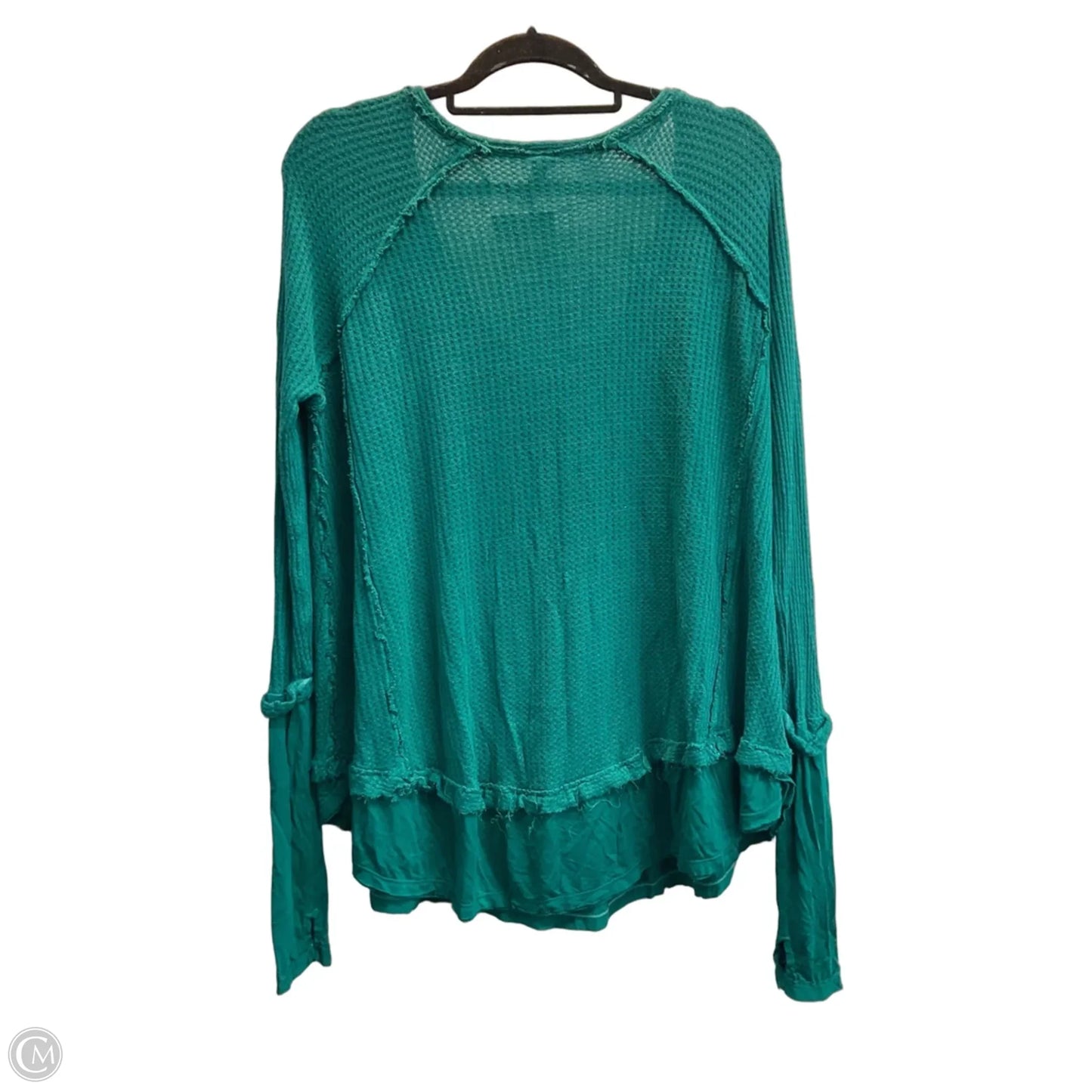 Top Long Sleeve By Free People In Teal, Size: M