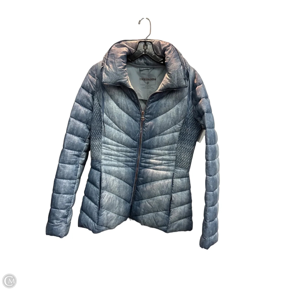 Jacket Puffer & Quilted By Bernardo In Blue Denim, Size: S