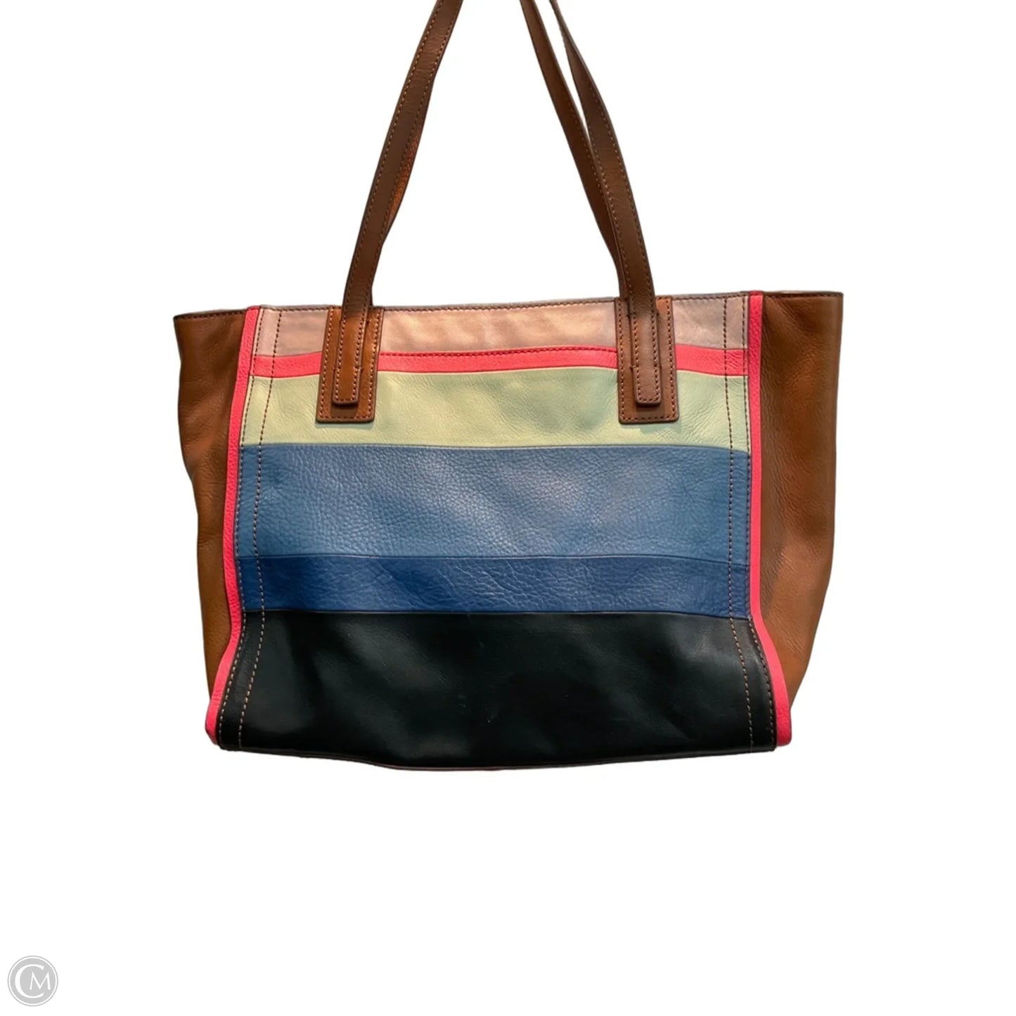 Tote Leather By Fossil, Size: Medium