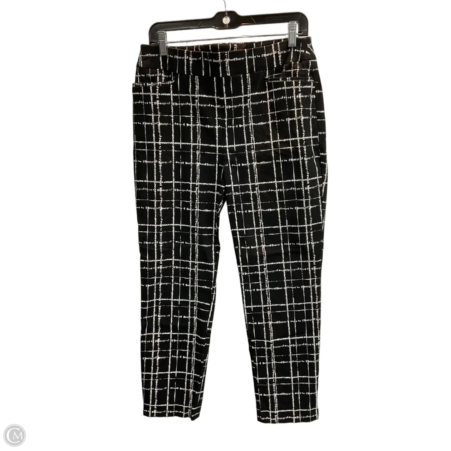 Pants Leggings By Chicos In Black & White, Size: 8