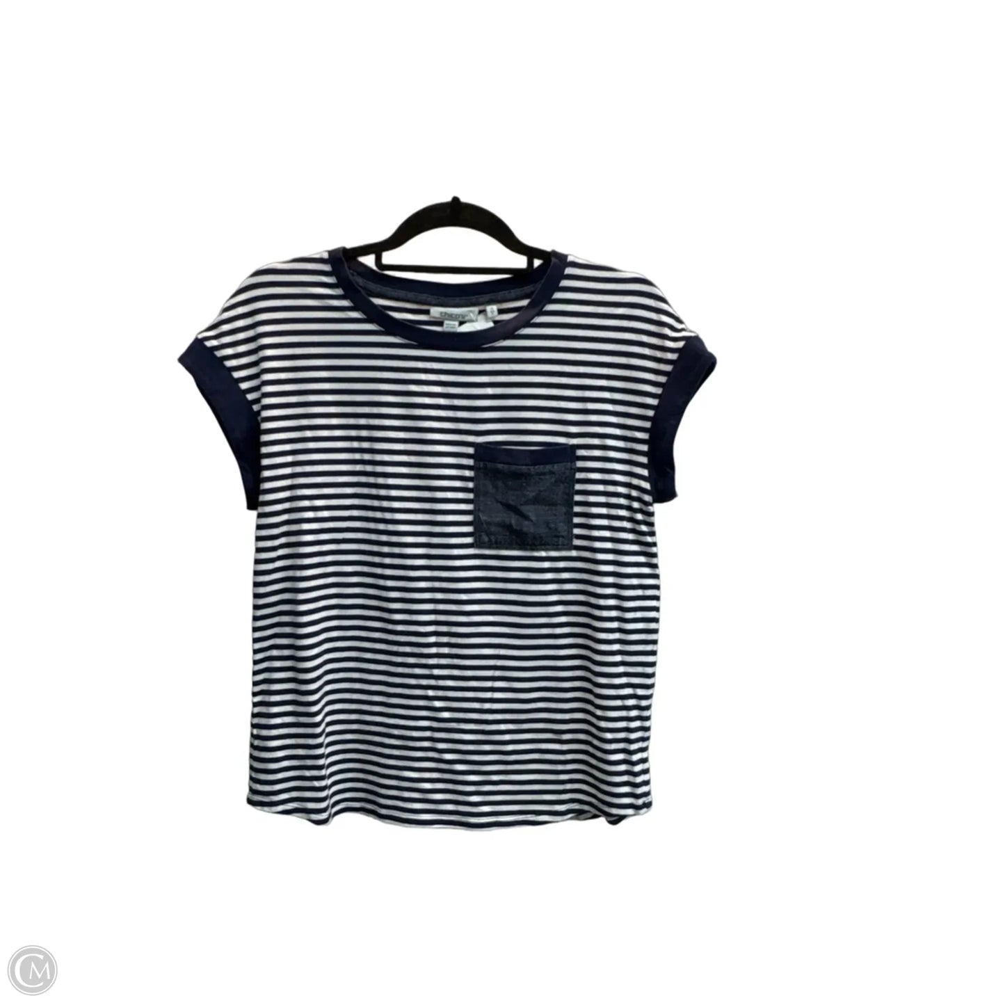 Top Sleeveless By Chicos In Striped Pattern, Size: S