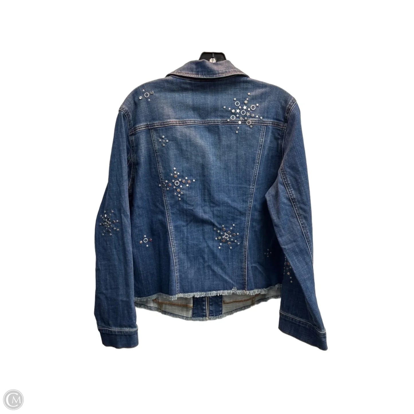 Jacket Denim By Chicos In Blue Denim, Size: L