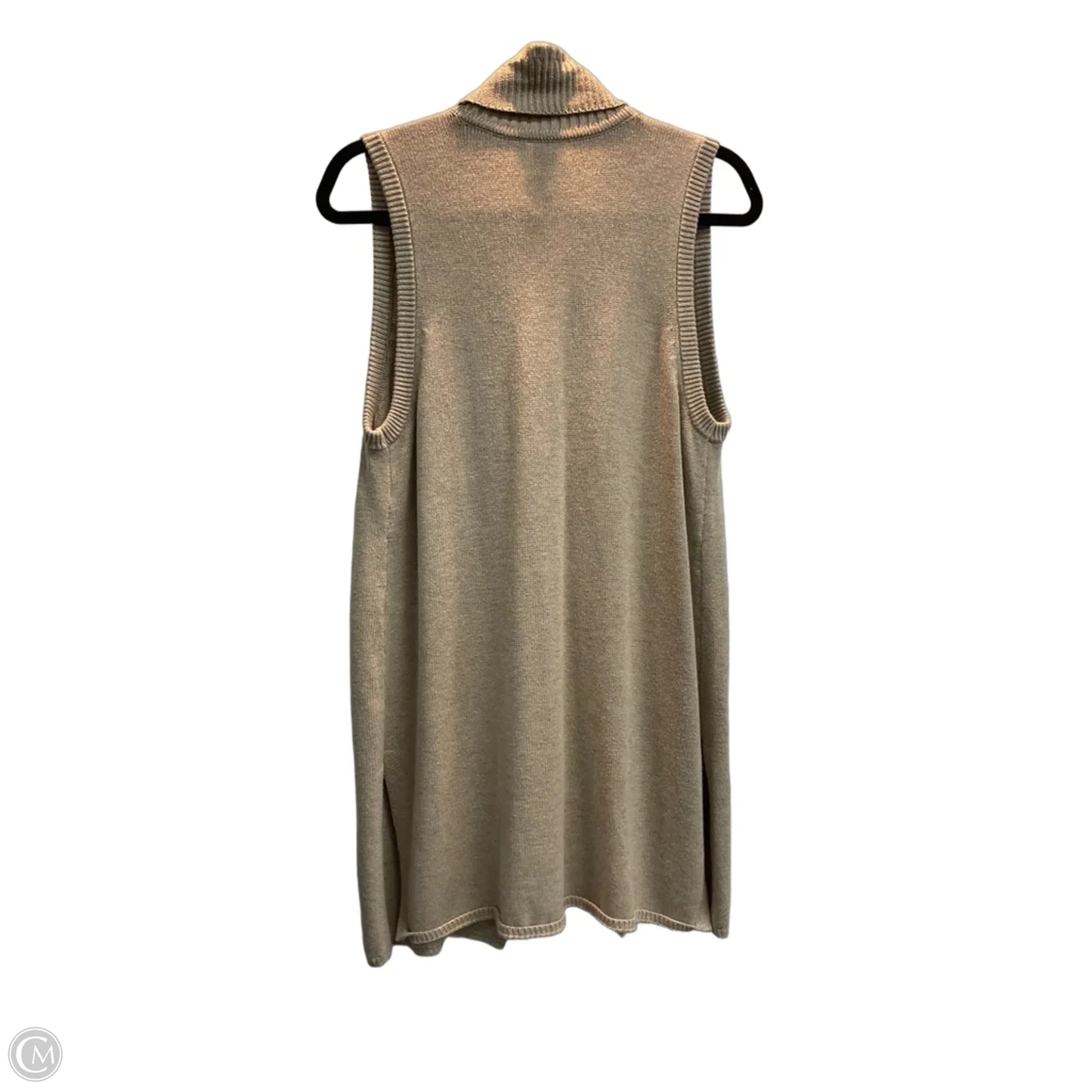 Vest Sweater By Chicos In Tan, Size: M