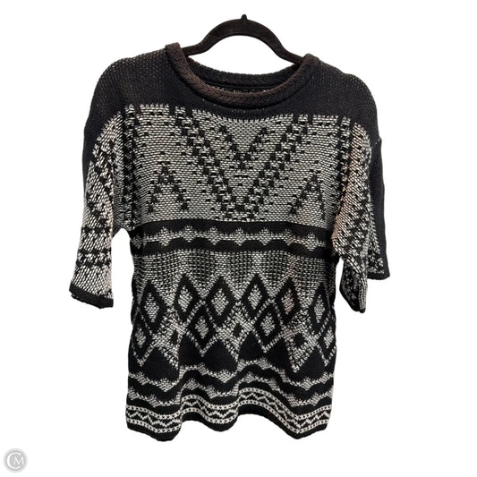 Sweater Short Sleeve By Forever 21 In Black, Size: S