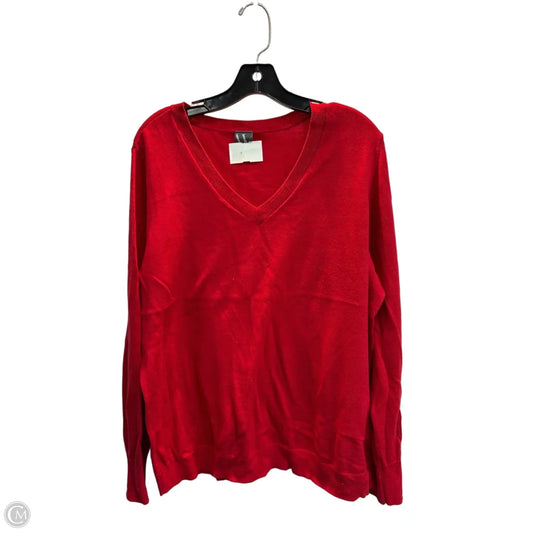Sweater By Worthington In Red, Size: Xxl
