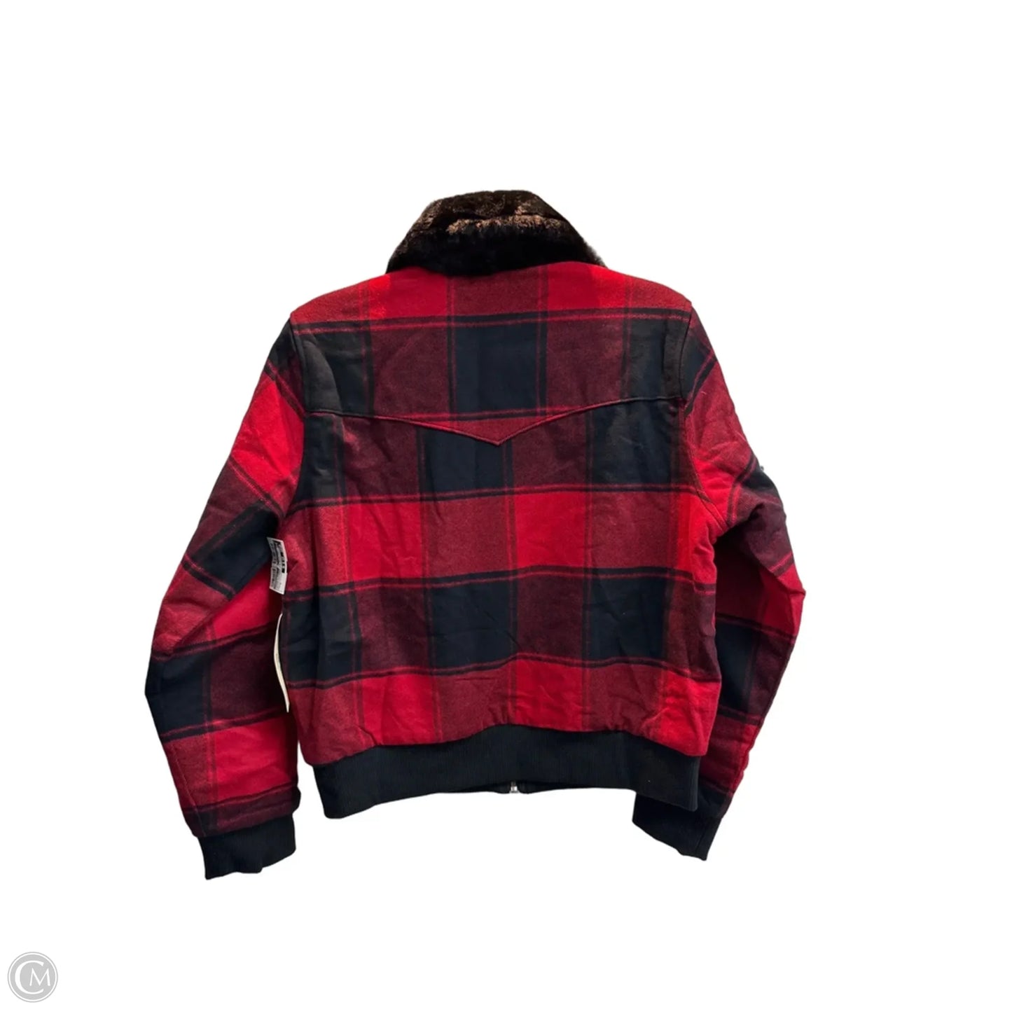 Jacket Puffer & Quilted By Wrangler In Plaid Pattern, Size: S