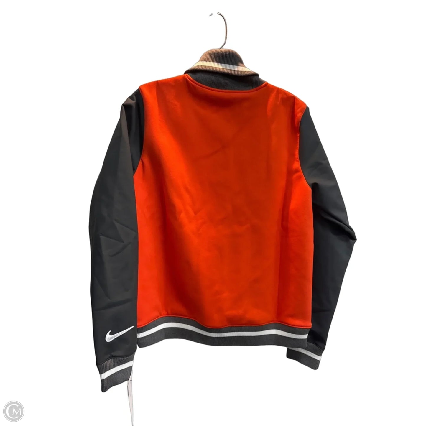 Jacket Shirt By Nike In Orange, Size: M