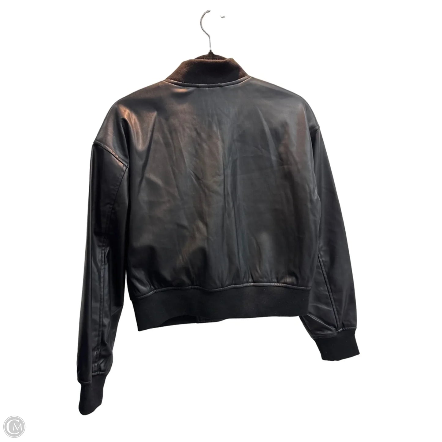 Jacket Moto By Calvin Klein In Black, Size: S