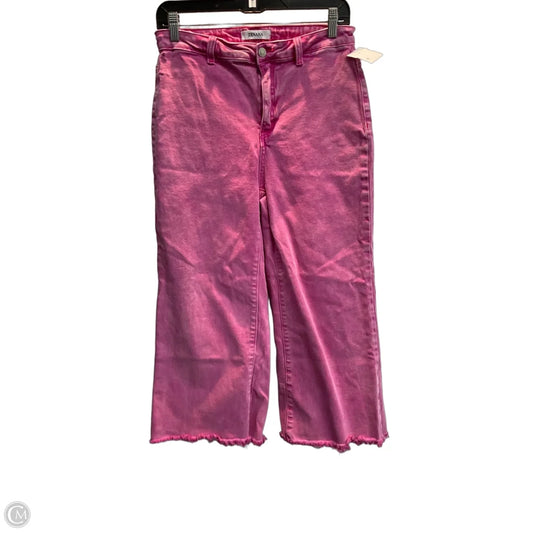 Jeans Wide Leg By Zenana In Pink Denim, Size: 8