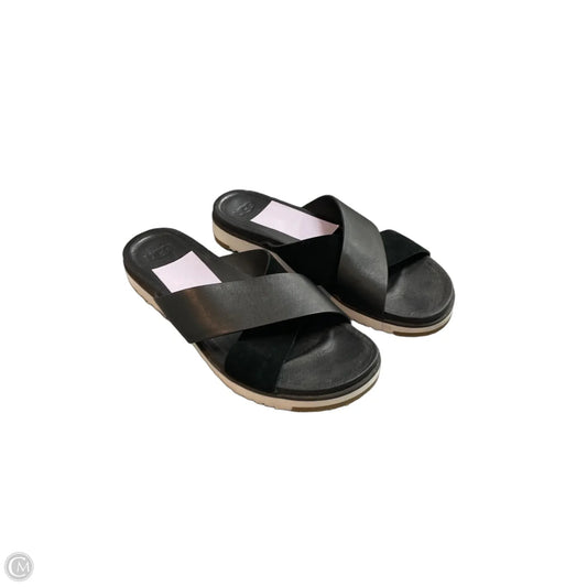Sandals Designer By Ugg In Black, Size: 7.5