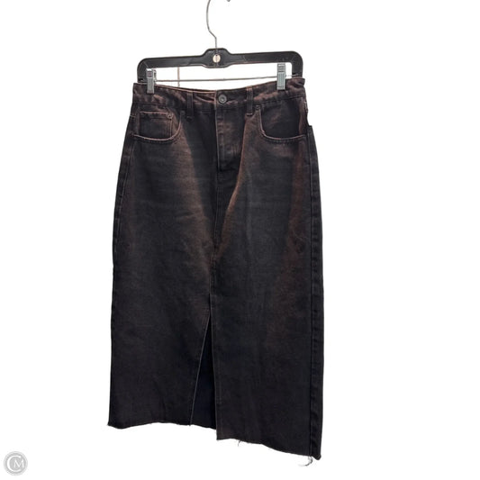 Skirt Maxi By Dip In Black Denim, Size: 8