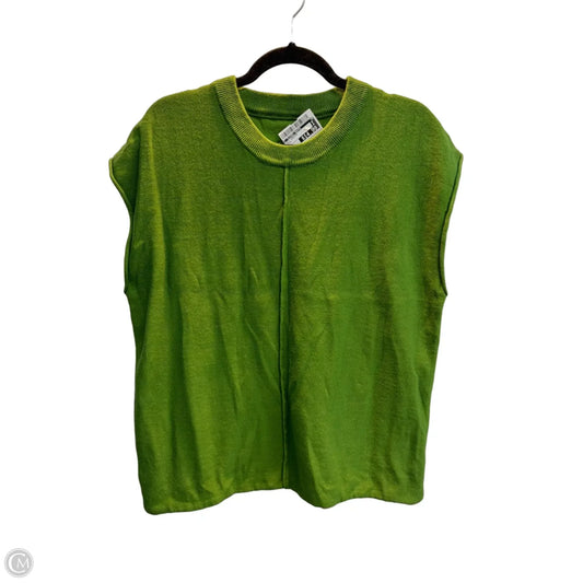 Vest Sweater By Clothes Mentor In Green, Size: L