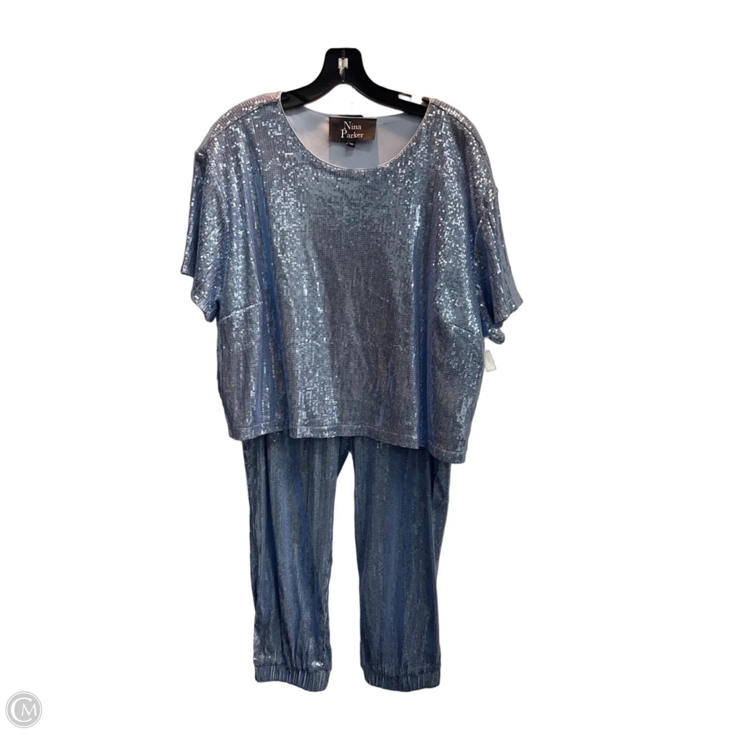 Pants Set 2pc By Clothes Mentor In Blue, Size: 20