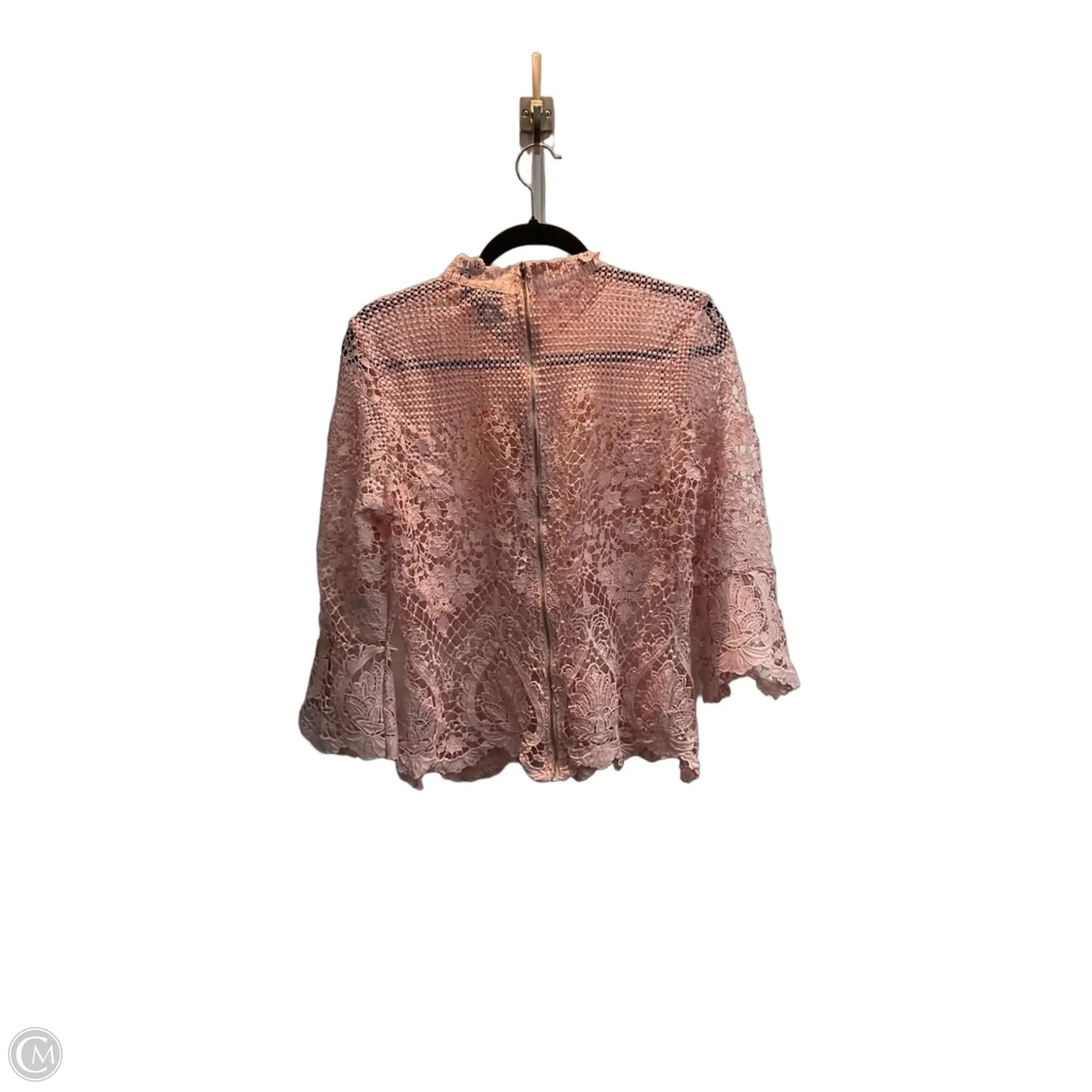 Blouse 3/4 Sleeve By Bold Elements In Pink, Size: L