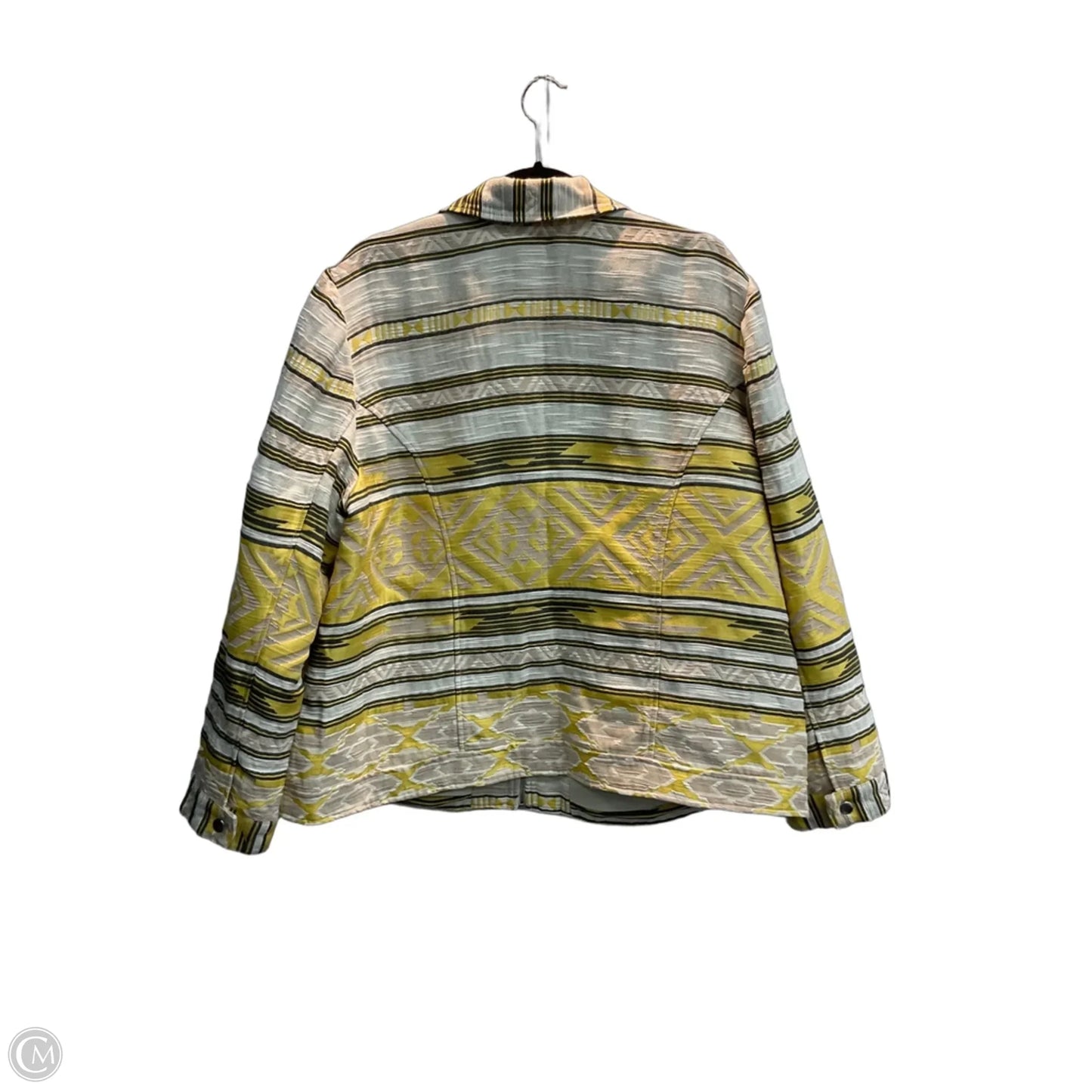 Jacket Puffer & Quilted By Chicos In Yellow, Size: 2x