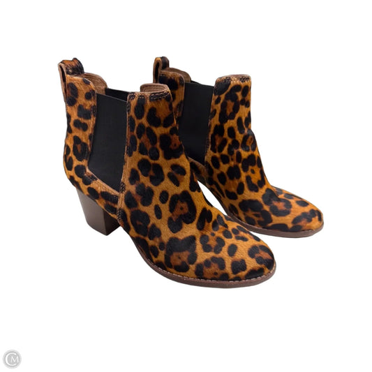 Boots Ankle Heels By Madewell In Leopard Print, Size: 7