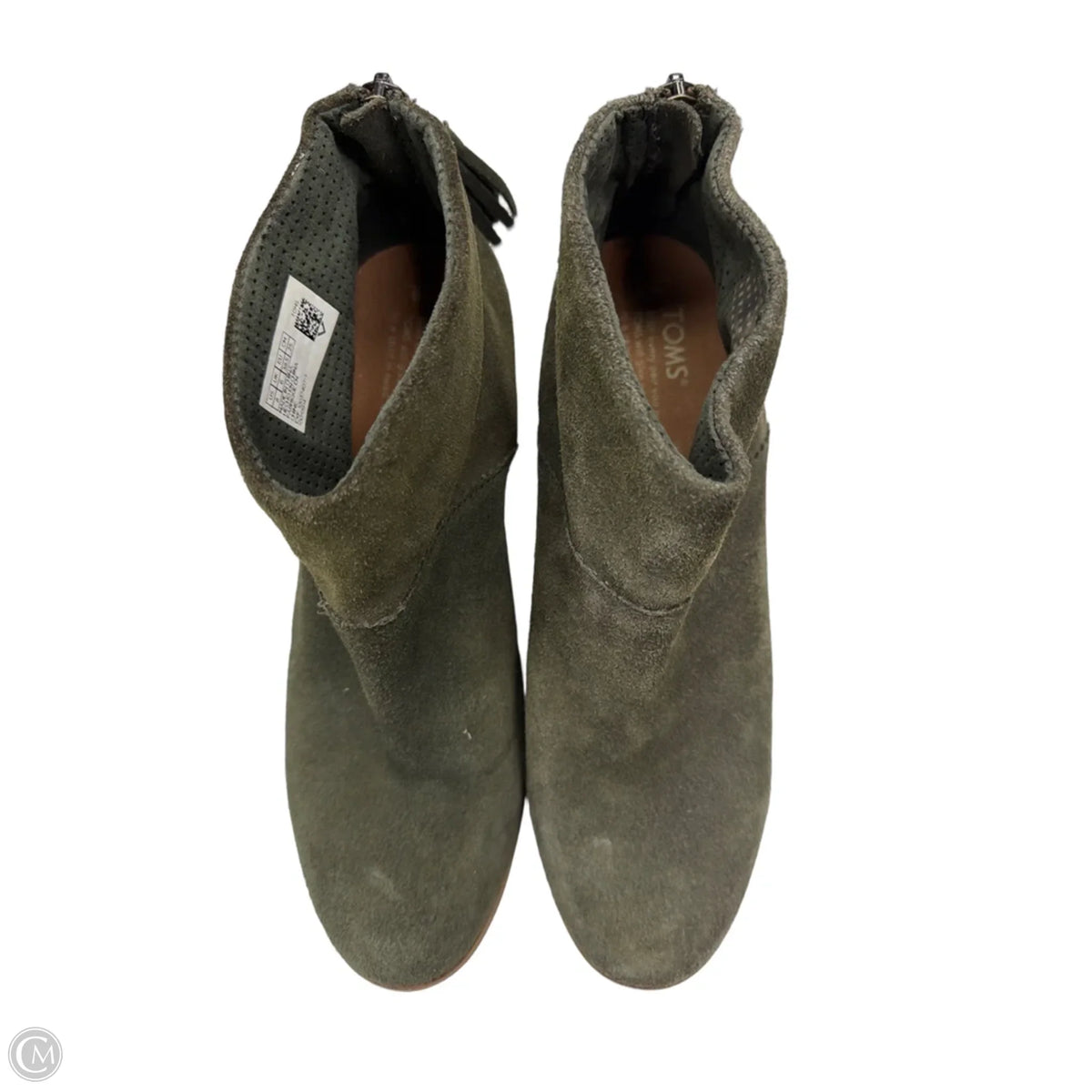 Boots Ankle Heels By Toms In Green, Size: 8