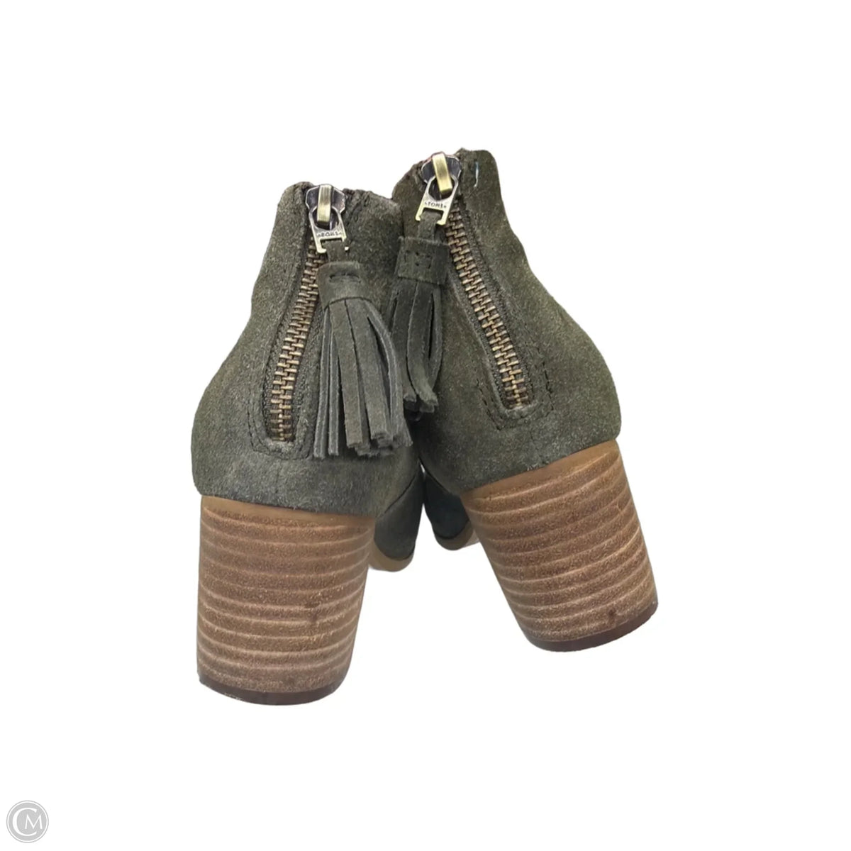 Boots Ankle Heels By Toms In Green, Size: 8