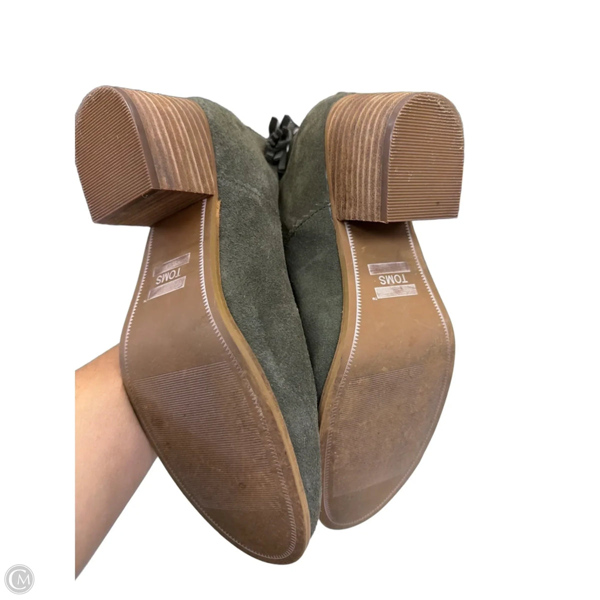 Boots Ankle Heels By Toms In Green, Size: 8