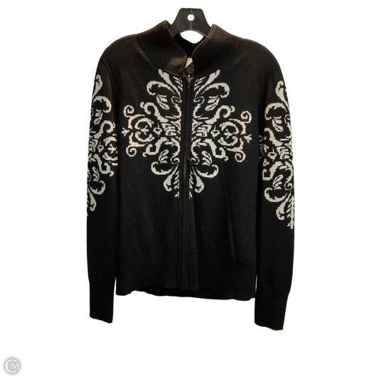 Sweater Cardigan By Icelandic Design In Black, Size: L