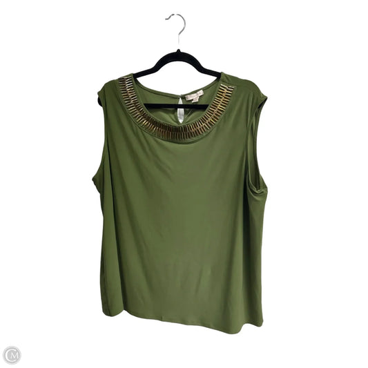 Tank Top By Dressbarn In Green, Size: 2x