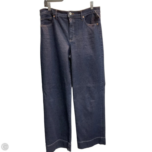 Jeans Wide Leg By Express In Blue Denim, Size: 10