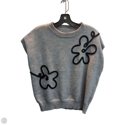 Vest Sweater By Clothes Mentor In Grey, Size: M
