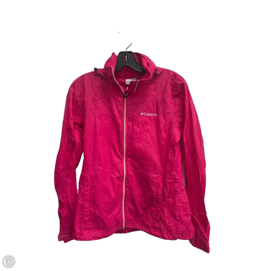 Jacket Windbreaker By Columbia In Pink, Size: S