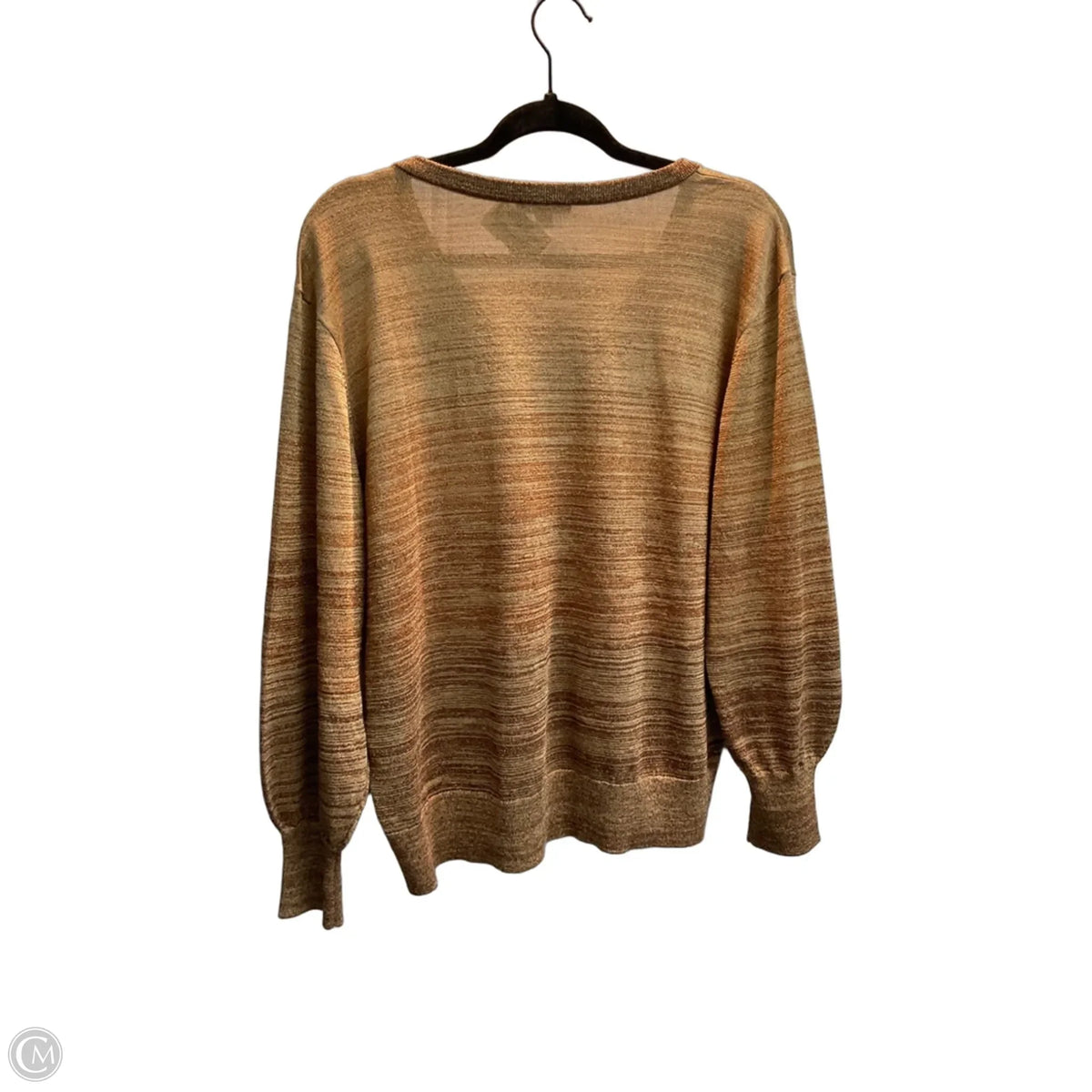 Sweater By Chicos In Gold, Size: L