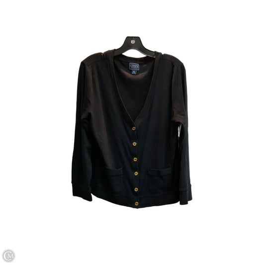 Cardigan By Chaps In Black, Size: Xl