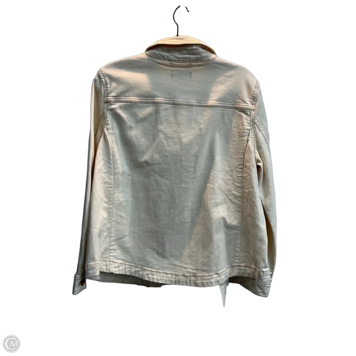 Jacket Denim By Talbots In Cream, Size: L