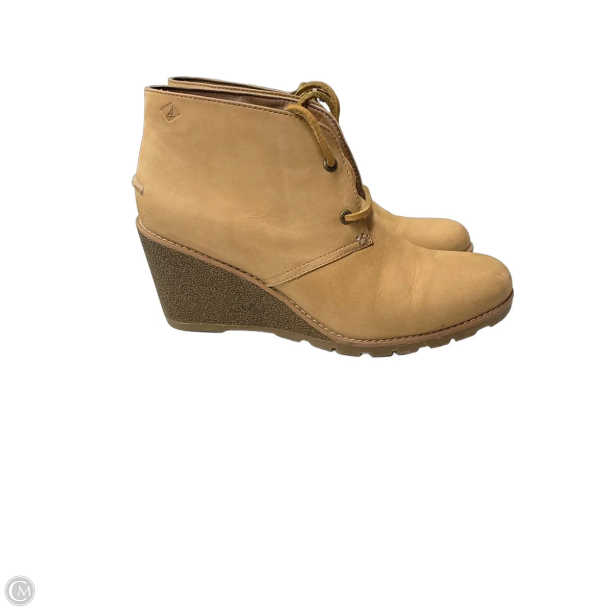 Boots Ankle Heels By Sperry In Tan, Size: 10